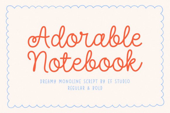 Adorable Notebook Font: Playful Handwritten Script