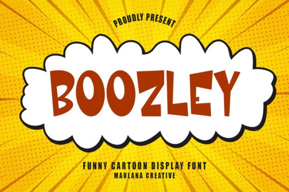 Boozley Cartoon Display Font: Bold Charm for Playful Designs