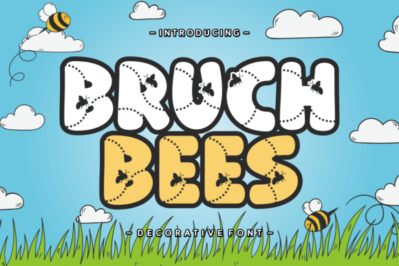 Brunch Bees Font: A Whimsical Typeface with Charming Bee Details