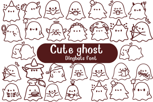 Cute Ghost Font: A Playful Typeface That Brings Halloween Charm to Every Design