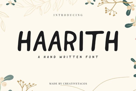 Haarith Handmade Font for Modern Design