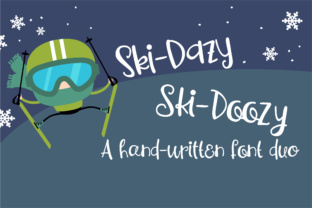 PN Ski-Doozy and Ski-Dazy Font Duo: Two Hand-Written Fonts Built to Work Together
