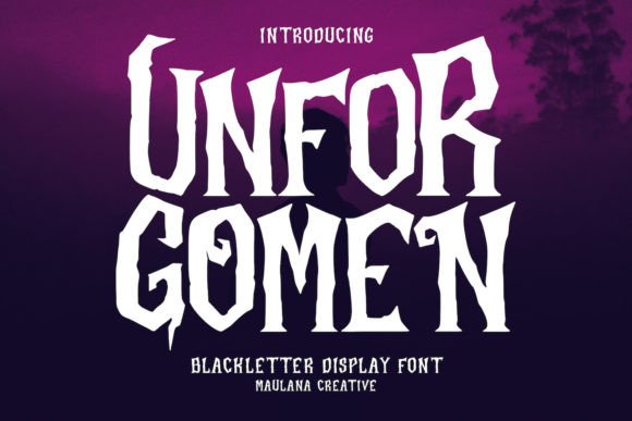 Unforgomen Blackletter Display Font: Modern Elegance for Design